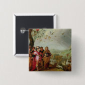 Noah's Ark Vierkante Button 5,1 Cm (Voorkant /achterkant)