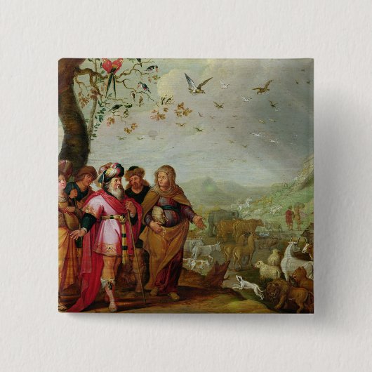 Noah's Ark Vierkante Button 5,1 Cm (Voorkant)