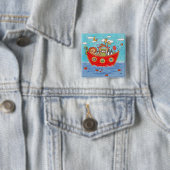 Noah's Ark Vierkante Button 5,1 Cm (In situ)