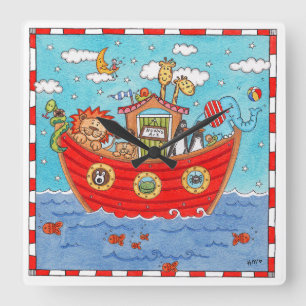 Noah's Ark Vierkante Klok