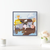 Noah's Ark Vierkante Klok (Huis)