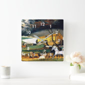 Noah's Ark Vierkante Klok (Huis)