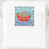 Noah's Ark Vierkante Sticker (Tas)