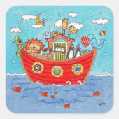 Noah's Ark Vierkante Sticker (Voorkant)