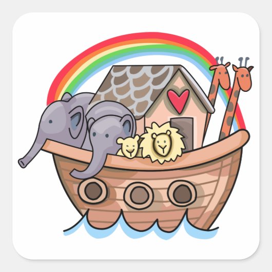 Noah's Ark Vierkante Sticker (Voorkant)