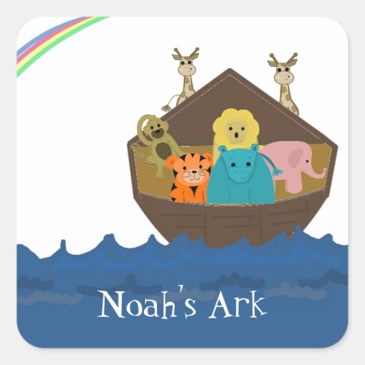 Noah's Ark Vierkante Sticker (Voorkant)