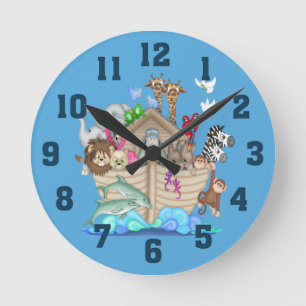Noah's Ark Wall Clock Ronde Klok