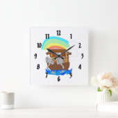 Noah's Ark Wall Clock Vierkante Klok (Huis)