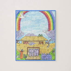 Noah's Ark Waterverf Rainbow Animal Elephant Legpuzzel