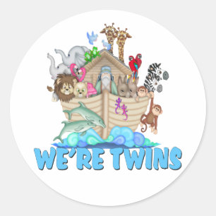 Noah's Ark We zijn een tweeling Ronde Sticker