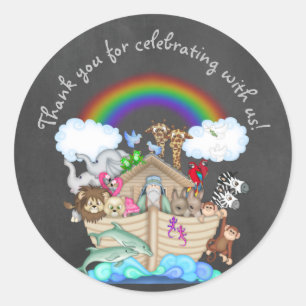 NOAHS ARK ZOO ANIMAAL KINDEREN STICKER CHALKBOARD