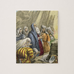 Noah's offer om de ark te verlaten, van een bijbel legpuzzel