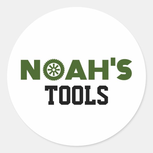 Noah's Tools Classic Round Sticker (Voorkant)