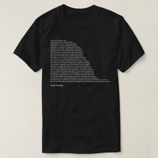 Noam Chomsky citeert 2 T-shirt (Design voorkant)