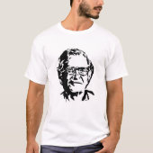 Noam Chomsky stencil wit T-shirt (Voorkant)
