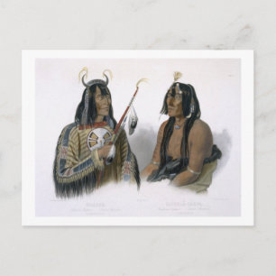 Noapeh, een Assiniboin Indian en Psihdja-Sahpa, ee Briefkaart