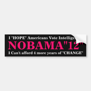 NOBama "12" Bumpersticker