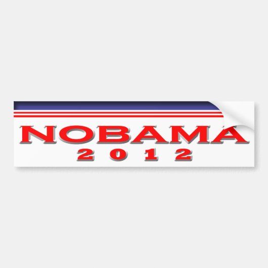 Nobama 2012 bumpersticker (Voorkant)