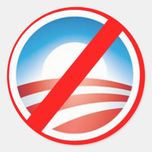 NOBAMA Anti Obama T shirten, Mokken, Hoodies Ronde Sticker