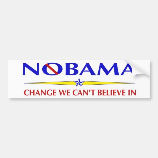 Nobama bumpersticker (Voorkant)