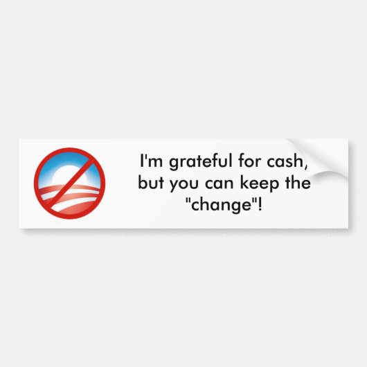 Nobama Bumpersticker (Voorkant)