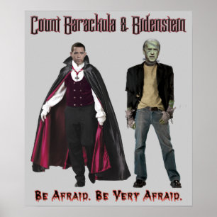 Nobama Halloween - Barackula & Bidenstein Poster