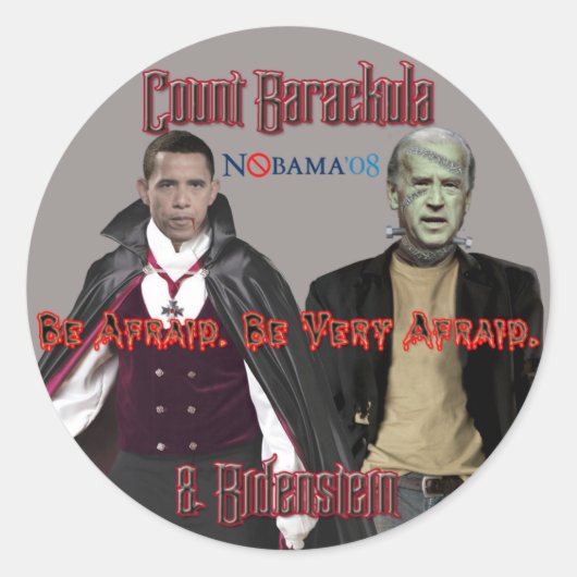 Nobama Halloween - Stickers Barackula & Bidenstein (Devant)