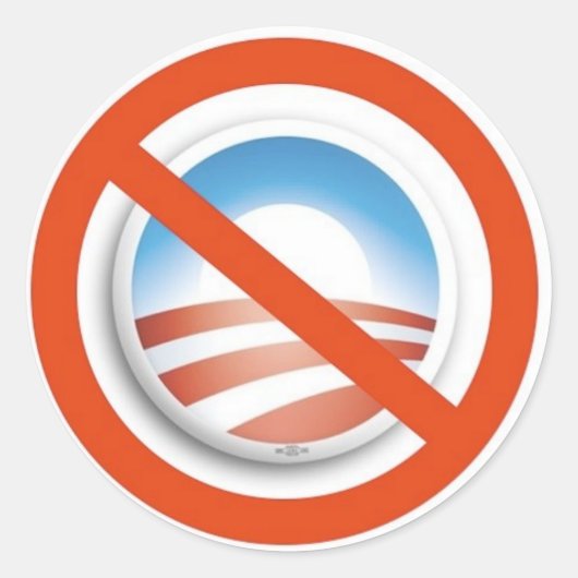 NOBAMA RONDE STICKER (Voorkant)
