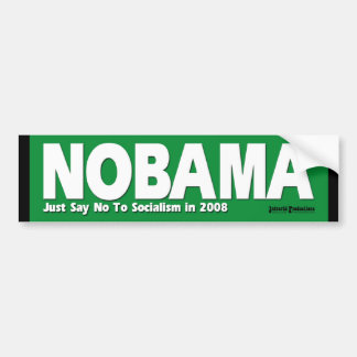 NOBAMA - Zeg gewoon nee tegen het socialisme Bumpersticker