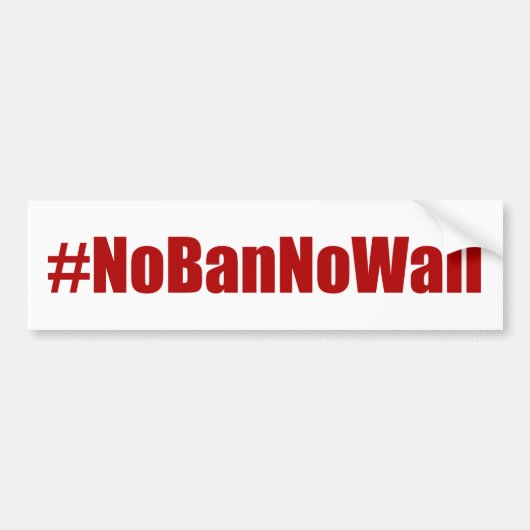 #NoBanNoWall Bumpersticker (Voorkant)