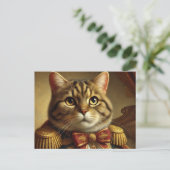 Nobel Goed geklede Tabby Cat Briefkaart (Staand voorkant)