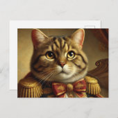 Nobel Goed geklede Tabby Cat Briefkaart (Voorkant / Achterkant)