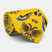 Nobile Contrada dell'Aquila Palio di Siena (Eagle) Stropdas (Opgerold)