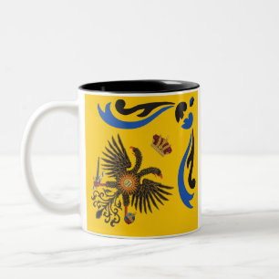 Nobile Contrada dell'Aquila Palio di Siena (Eagle) Tweekleurige Koffiemok