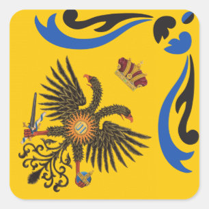 Nobile Contrada dell'Aquila Palio di Siena (Eagle) Vierkante Sticker