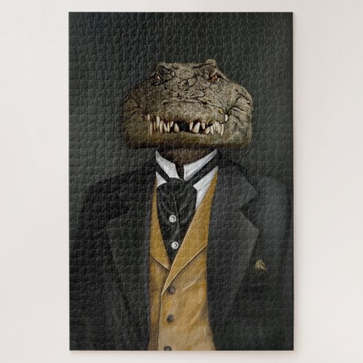 Noble Beasts - Dandy Crocodile Legpuzzel (Verticaal)