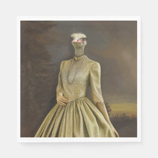 Noble Beasts - Dandy Ostrich  Servet (Voorkant)