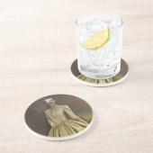 Noble Beasts - Dandy Ostrich Zandsteen Onderzetter (Zijkant)