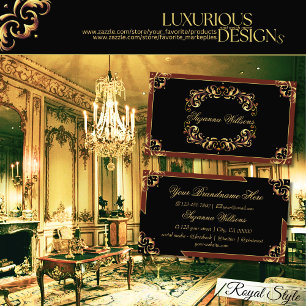 Noble Black Brown Gold Indrukwekkend en luxe Visitekaartje