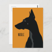 Noble Black Doberman Briefkaart (Voorkant / Achterkant)