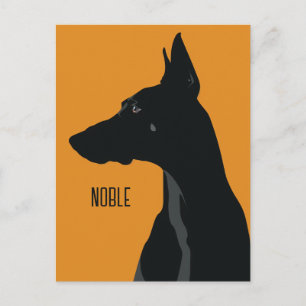 Noble Black Doberman Briefkaart