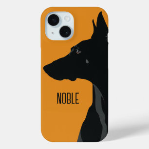 Noble Black Doberman