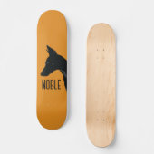 Noble Black Doberman Skateboard (Voorkant)