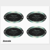 Noble Black Icy Turquoise brillant Étiquette de pr (Feuille)