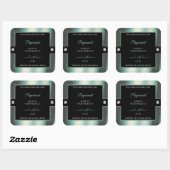 Noble Black Icy Turquoise brillant Étiquette de pr (Feuille)