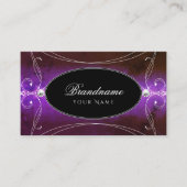 Noble Black Paarse Sparkle Jewels Ornamenten Visitekaartje (Voorkant)