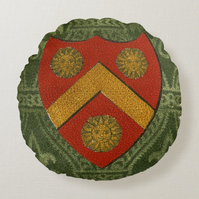 Noble Crest V Rond Kussen (Voorkant)