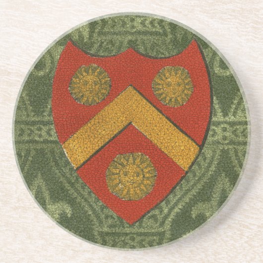 Noble Crest V Zandsteen Onderzetter (Voorkant)