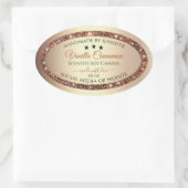 Noble Gold Effect Shimmery Glitter Product Labels (Tas)