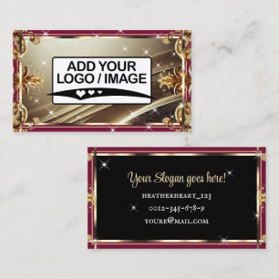 Noble Gold Zwart Bourgogne Rood Ombre Logo Visitekaartje